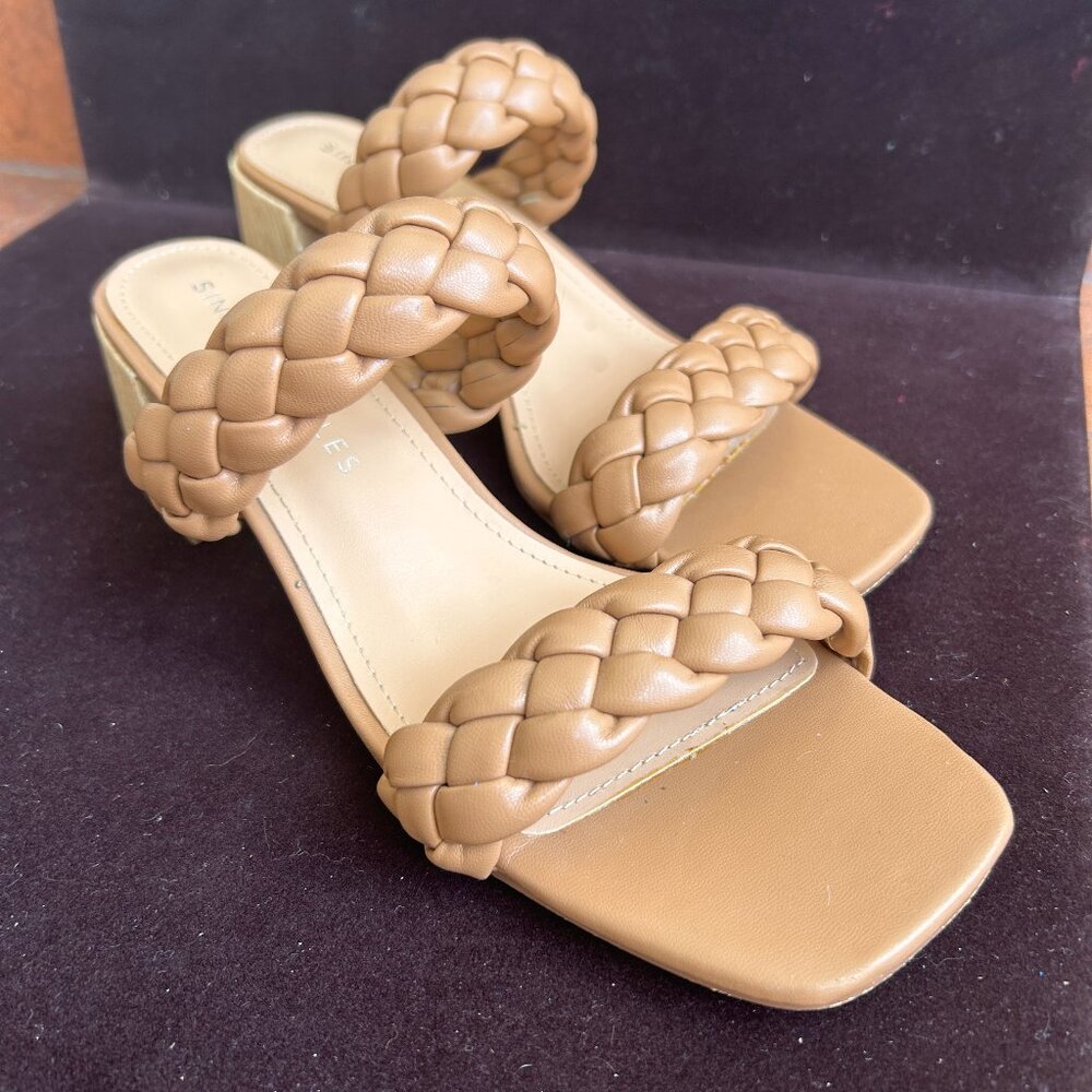 Sincerely Jules Braided Wedge Sandals sz 9M women’s cream